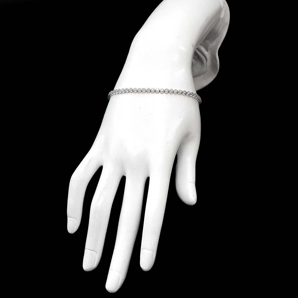 Diamond 1.00ct Bracelet 18K K18 WG White Gold 750