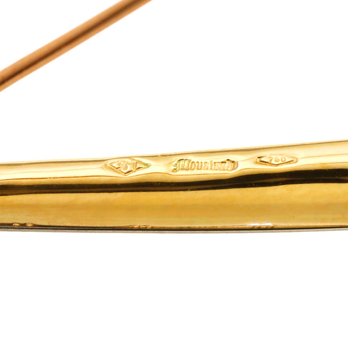 Diamond Brooch 18K YG Yellow Gold 750