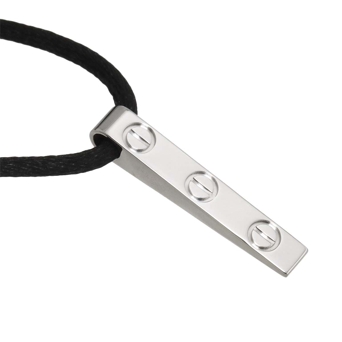 Love Plate Necklace 18K White Gold 750