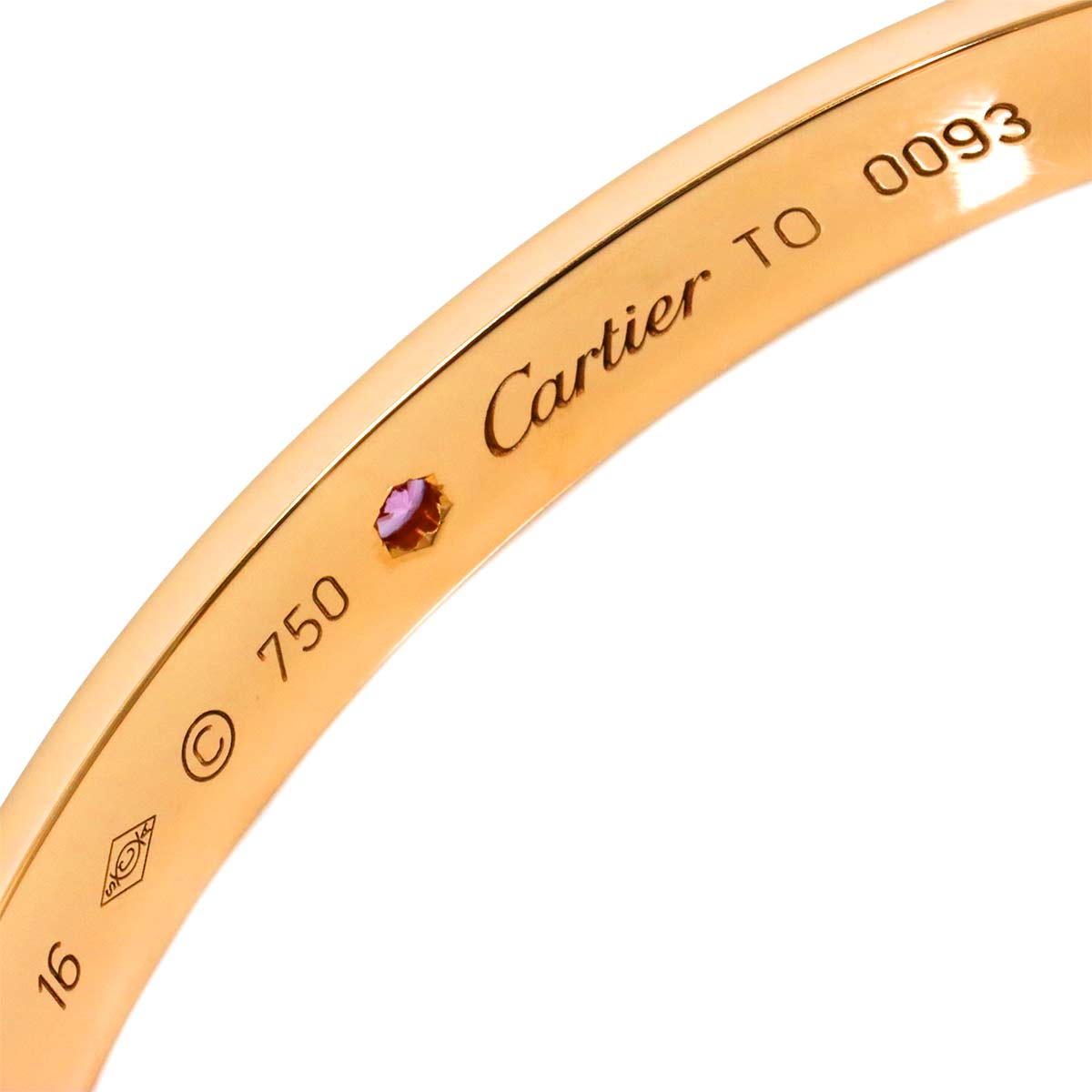 Love Open Bracelet Sapphire 18K Pink Gold 750 Size16