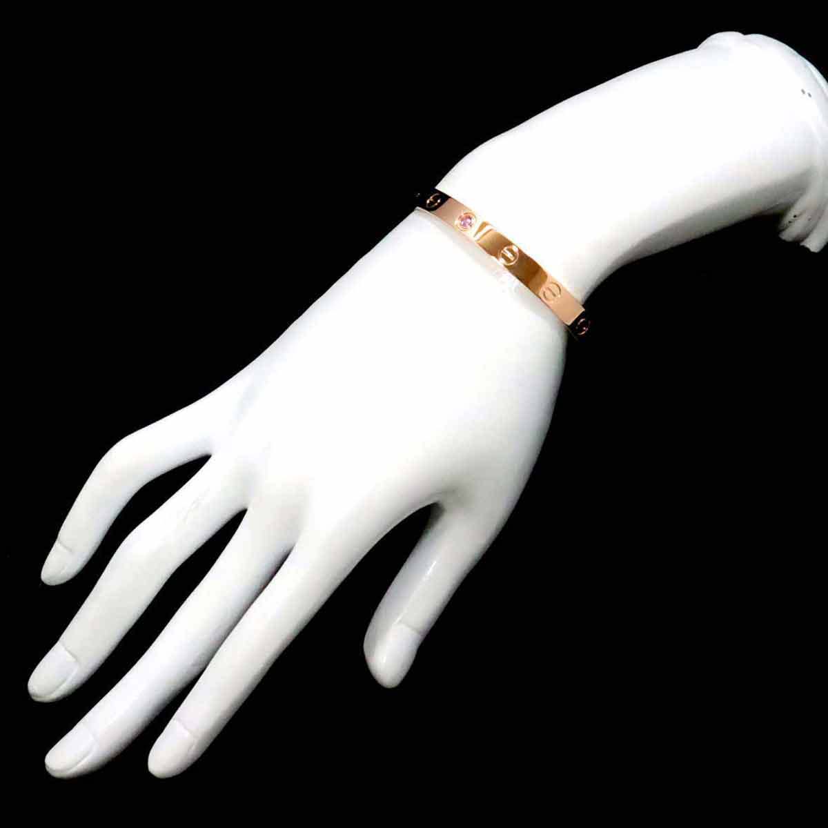 Love Open Bracelet Sapphire 18K Pink Gold 750 Size16