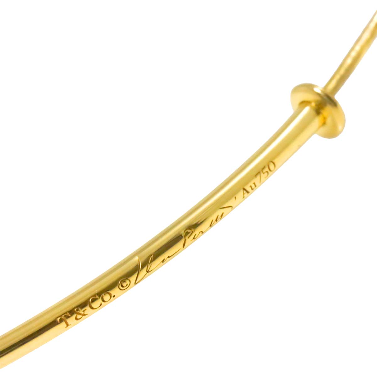 Diamond Hoop Earring Pierced 18K YG One Piece only