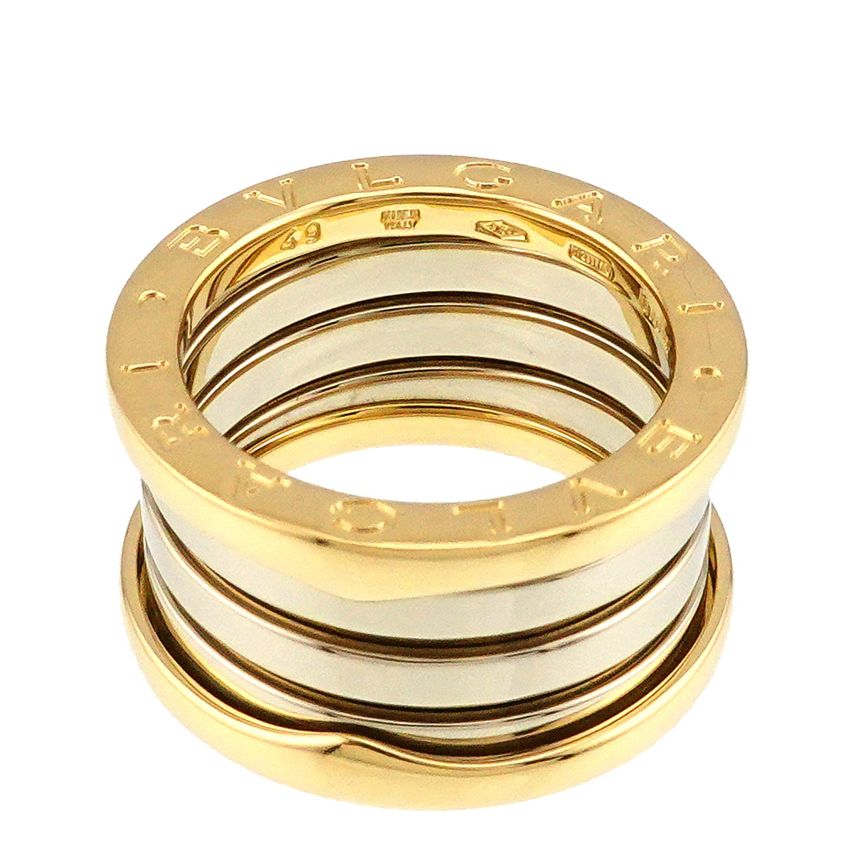BVLGARI B-ZERO1 4 Band Ring 18K YG WG 750 Size49 4.5-4.75(US)