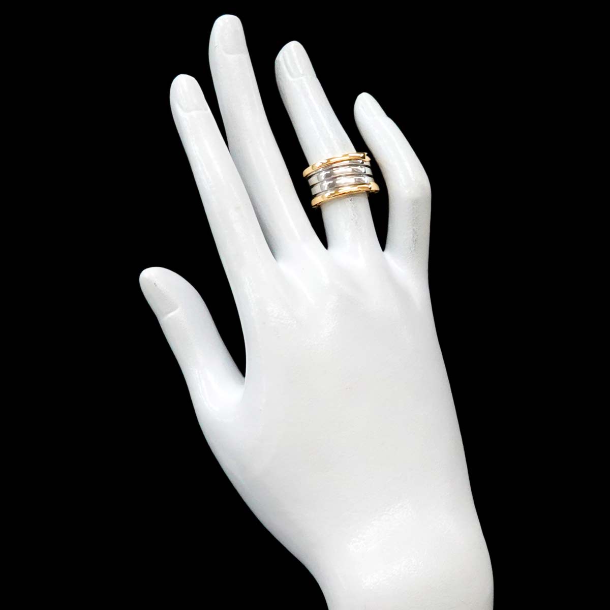 BVLGARI B-ZERO1 4 Band Ring 18K YG WG 750 Size49 4.5-4.75(US)