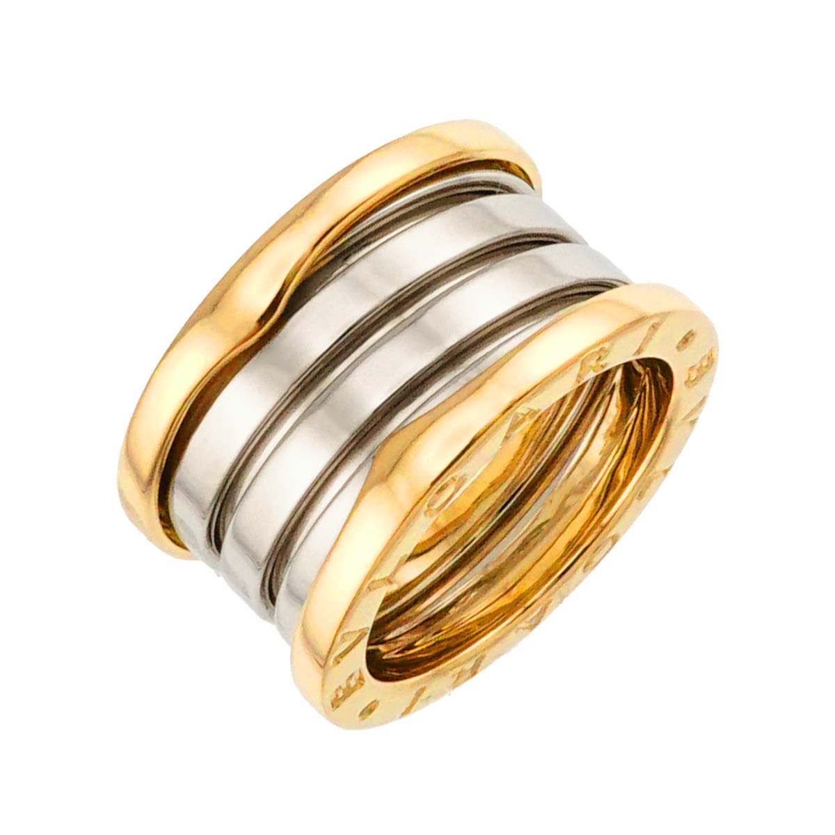 BVLGARI B-ZERO1 4 Band Ring 18K YG WG 750 Size49 4.5-4.75(US)