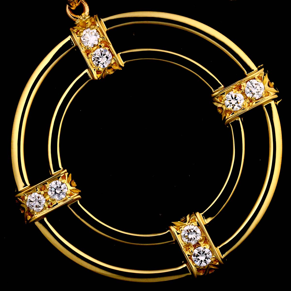 Diamond Necklace 18K Yellow Gold 750