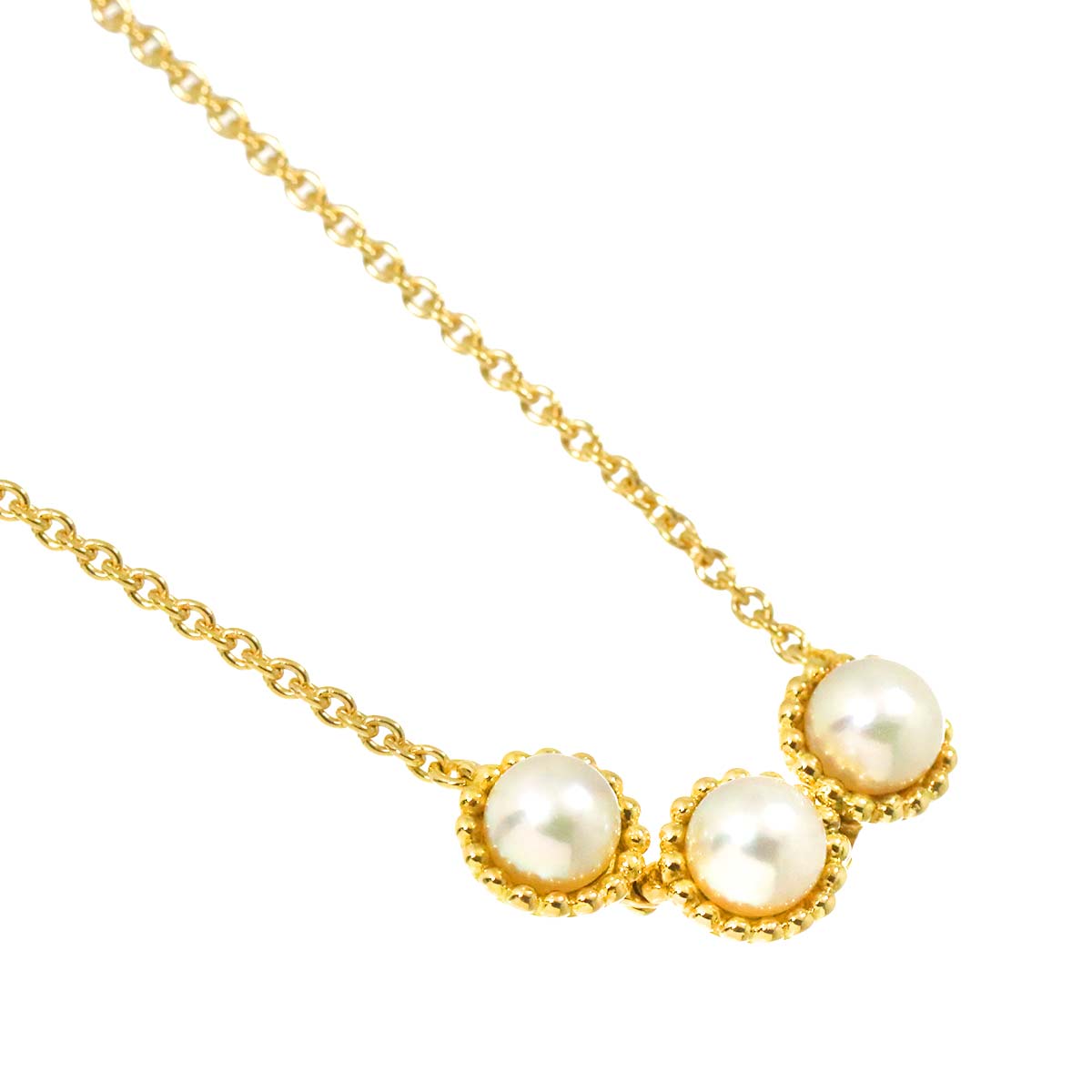 Baby Pearl 4.1mm Necklace 18K YG 750