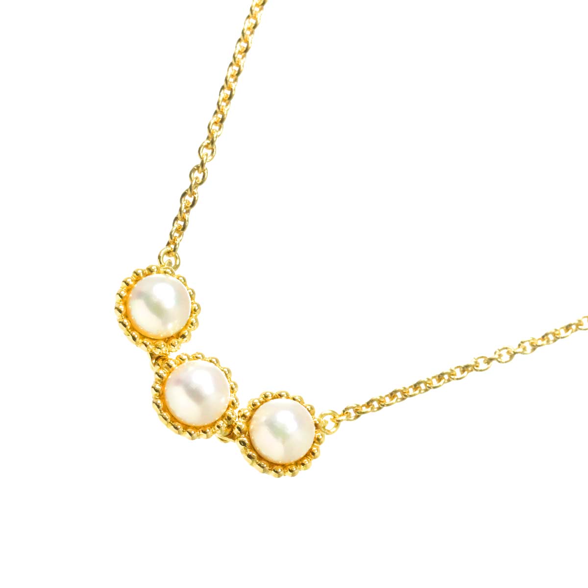 Baby Pearl 4.1mm Necklace 18K YG 750