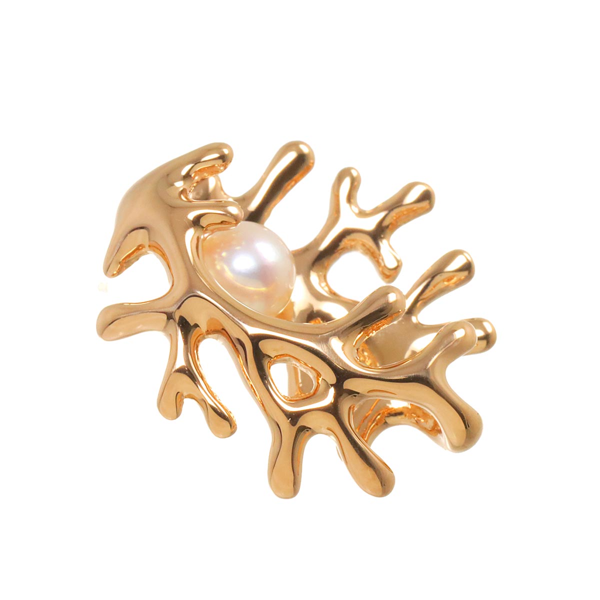 MIKIMOTO Akoya Pearl 5.0mm Pendant Top 18K PG 750