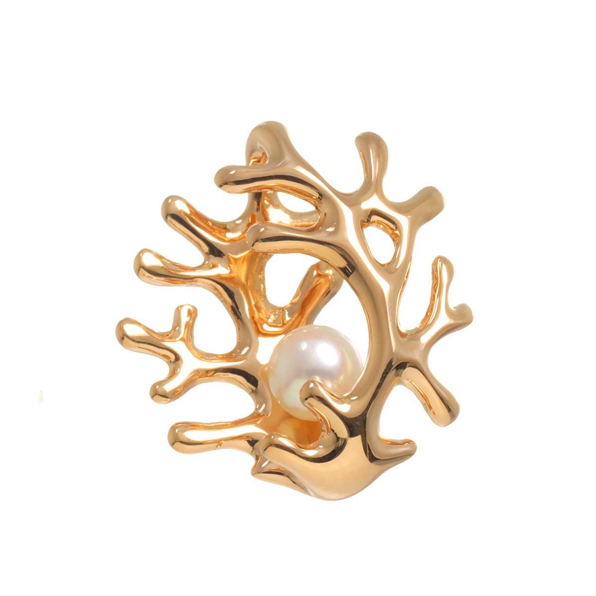 MIKIMOTO Akoya Pearl 5.0mm Pendant Top 18K PG 750