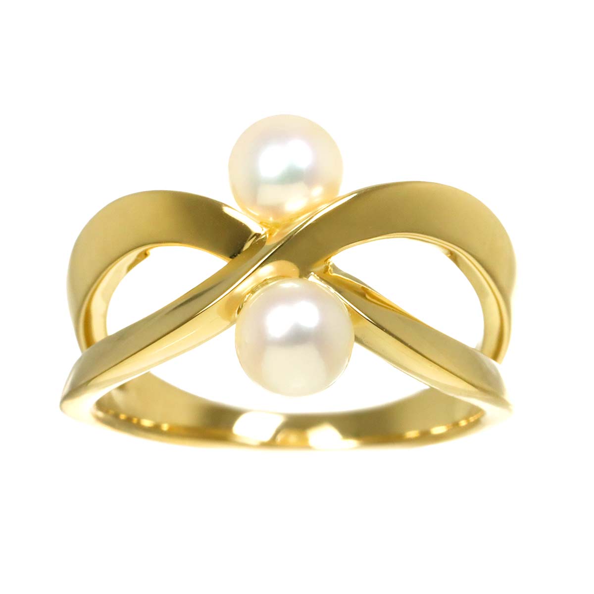 Akoya Pearl 5.1mm Ring 18K YG 750 Size6-6.25(US)