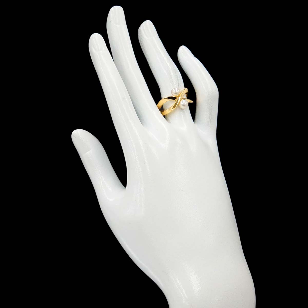 Akoya Pearl 5.1mm Ring 18K YG 750 Size6-6.25(US)