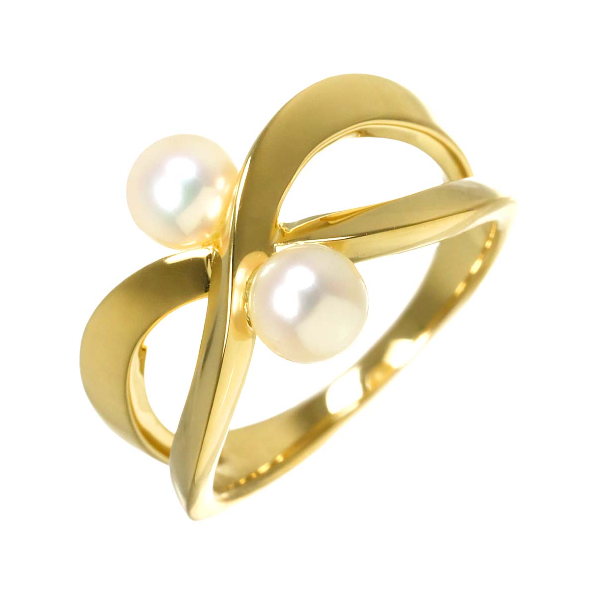 Akoya Pearl 5.1mm Ring 18K YG 750 Size6-6.25(US)