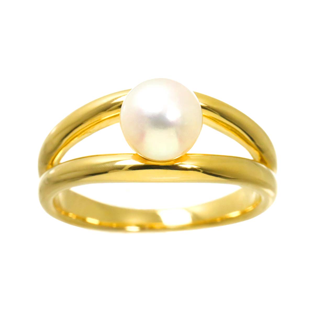 MIKIMOTO Akoya Pearl 6.5mm Ring 18K YG 750 Size5.5-5.75(US)