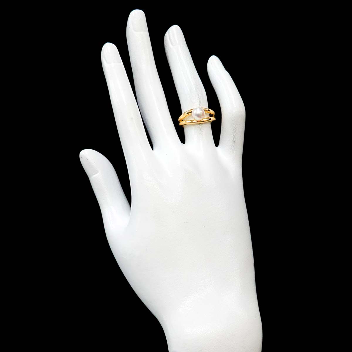 MIKIMOTO Akoya Pearl 6.5mm Ring 18K YG 750 Size5.5-5.75(US)