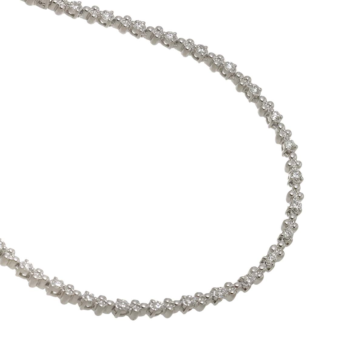 Diamond 1.65ct Necklace 18K White Gold 750