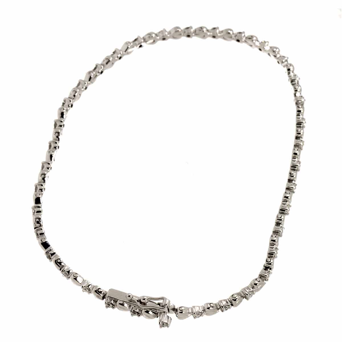 Diamond 0.72ct Bracelet 18K White Gold 750