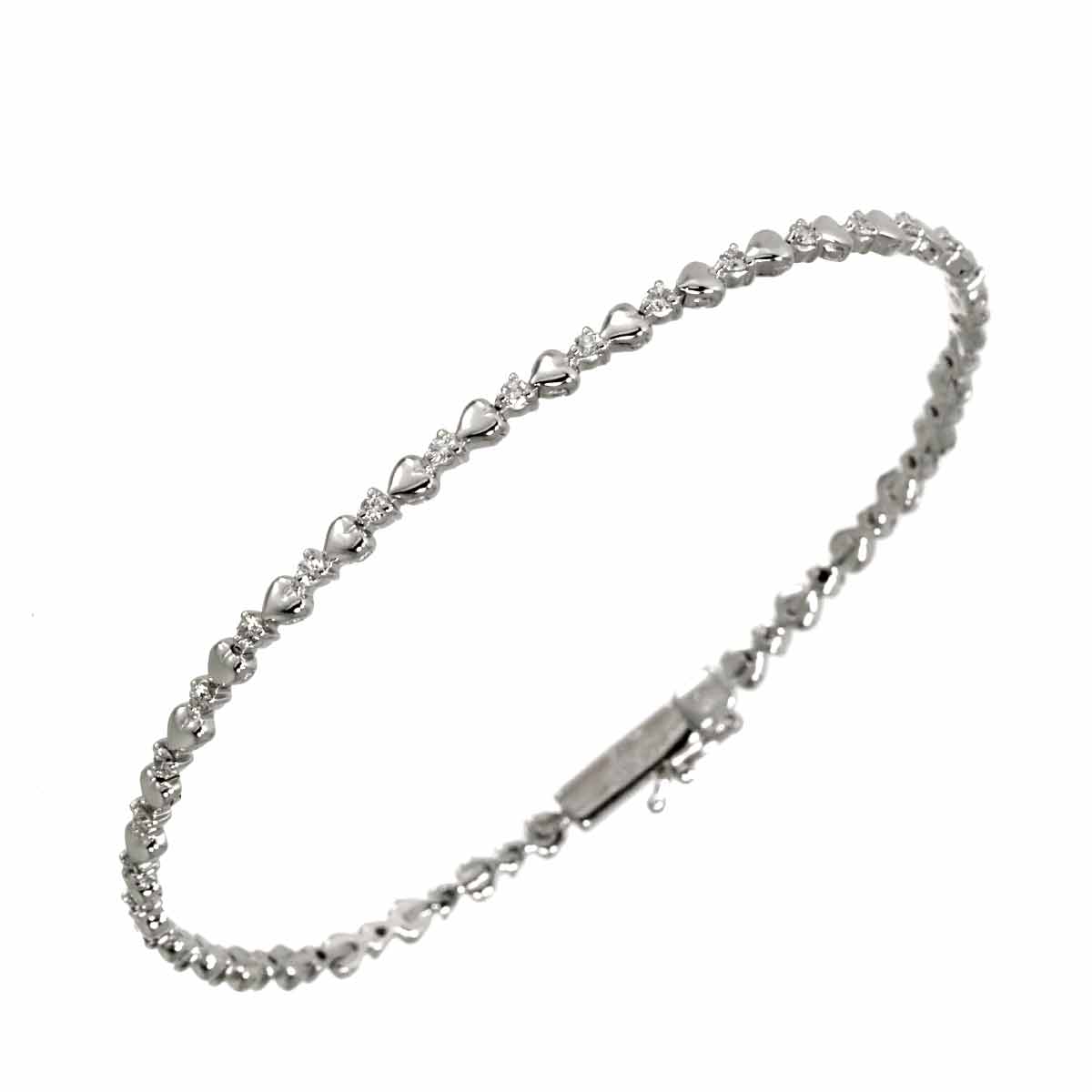 Diamond 0.72ct Bracelet 18K White Gold 750