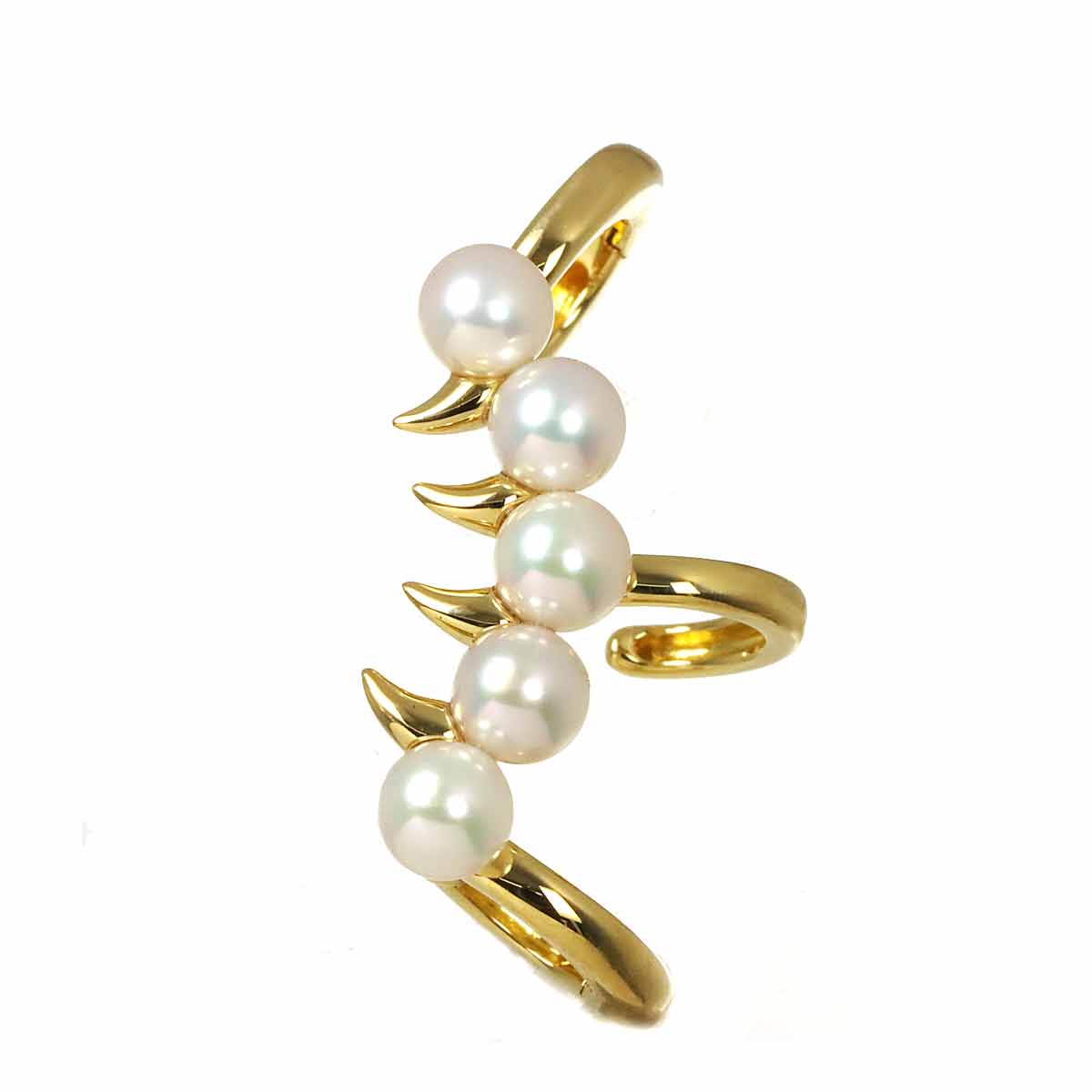 danger Scorpion Ear Cuff Akoya Pearl 18K YG 750 For left ear