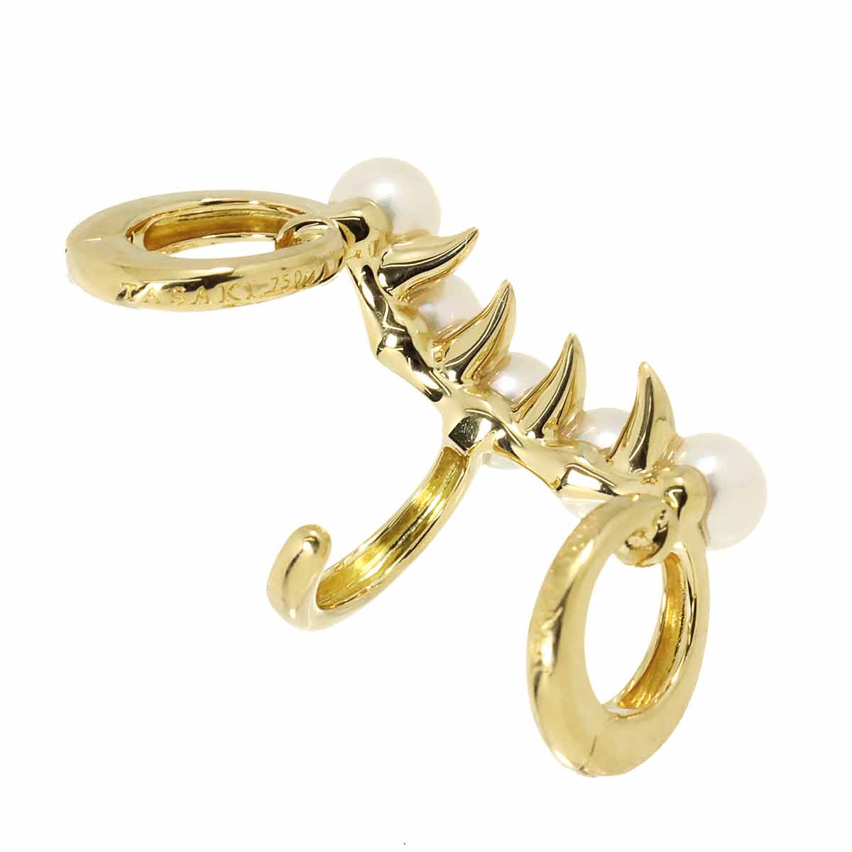 danger Scorpion Ear Cuff Akoya Pearl 18K YG 750 For left ear
