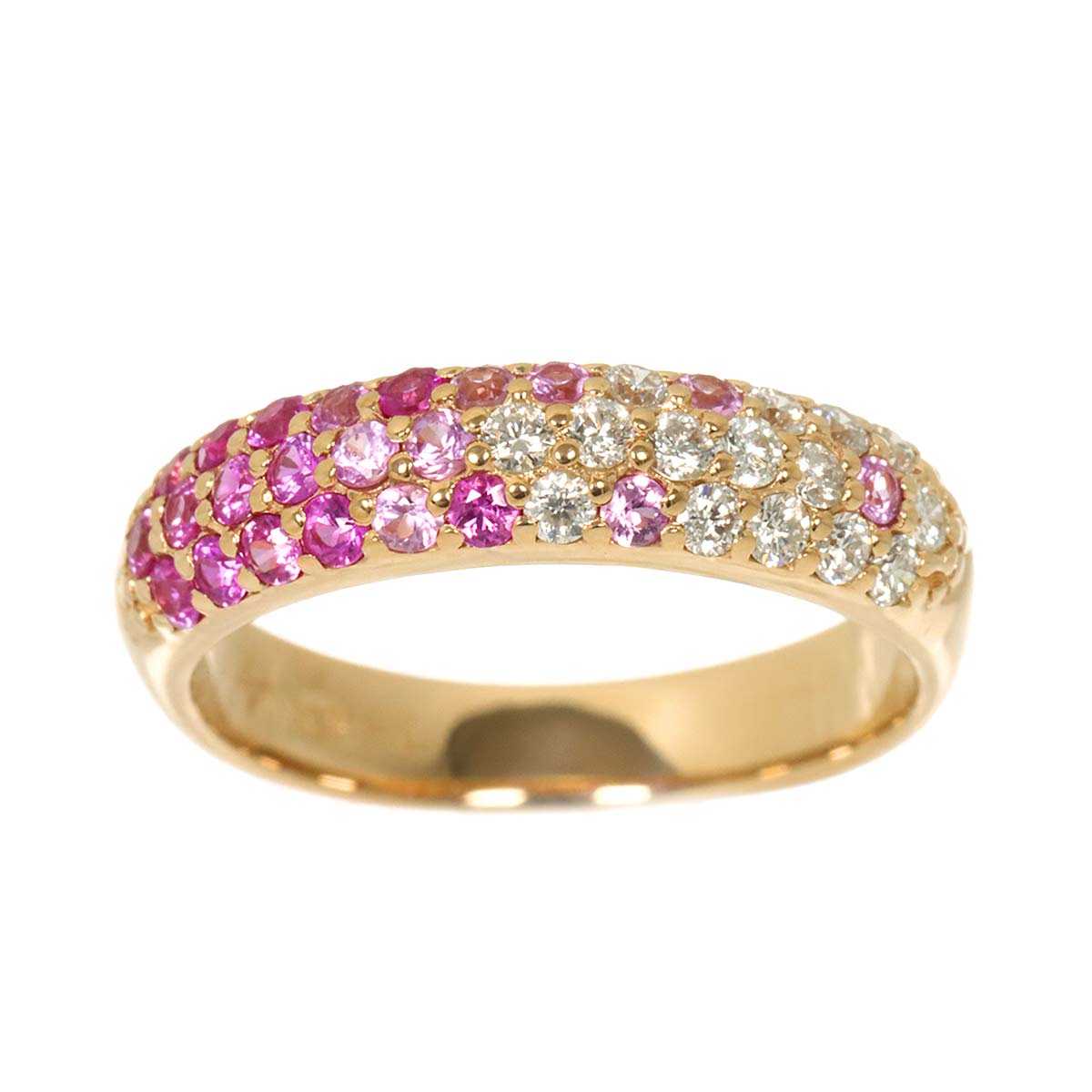 Ponte Vecchio Sapphire 0.28ct Diamond 0.15ct Ring 18K PG 750 2-2.25(US)