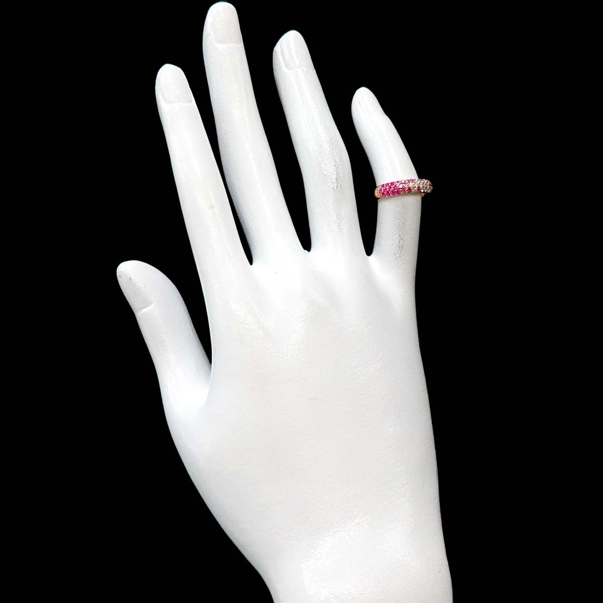 Ponte Vecchio Sapphire 0.28ct Diamond 0.15ct Ring 18K PG 750 2-2.25(US)