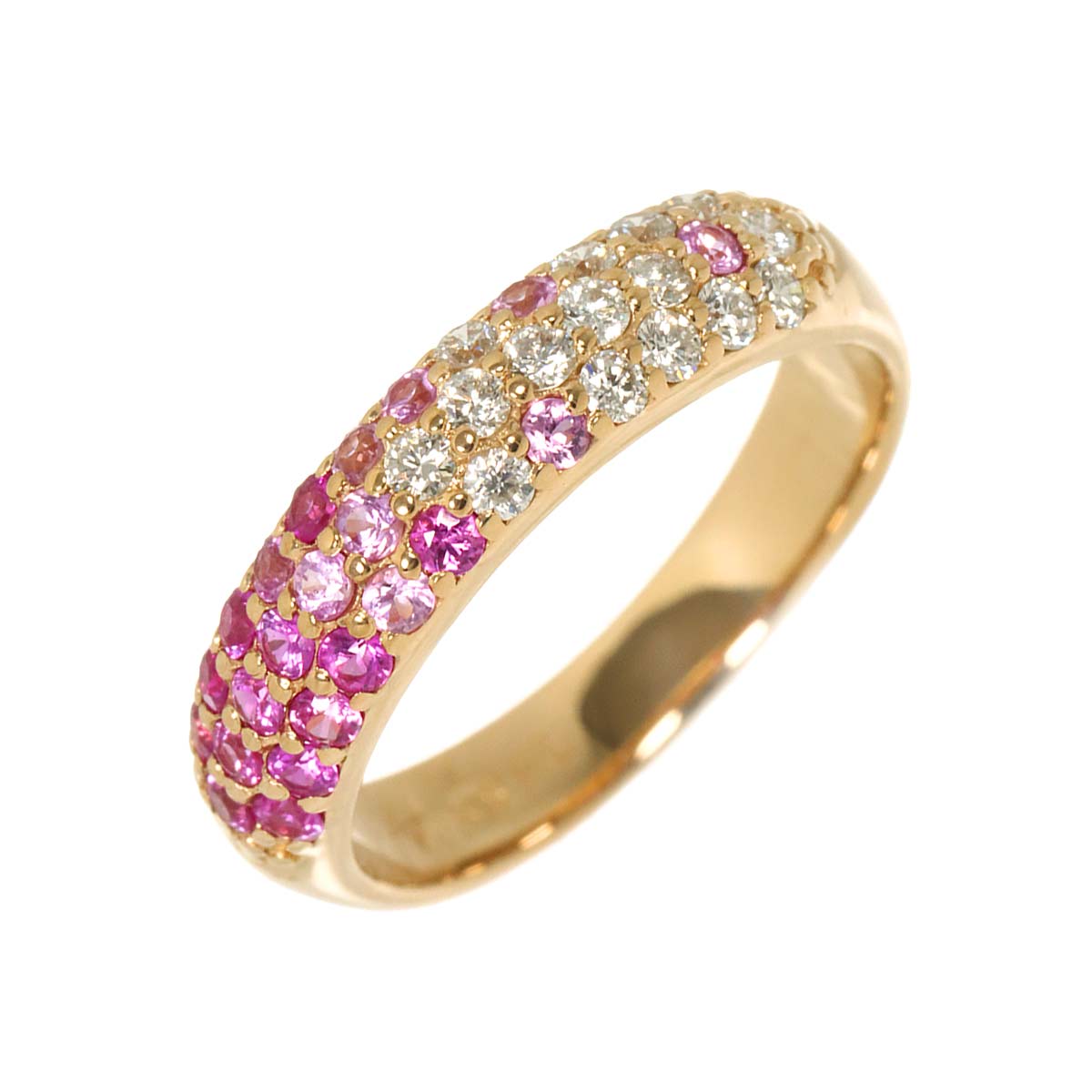 Ponte Vecchio Sapphire 0.28ct Diamond 0.15ct Ring 18K PG 750 2-2.25(US)