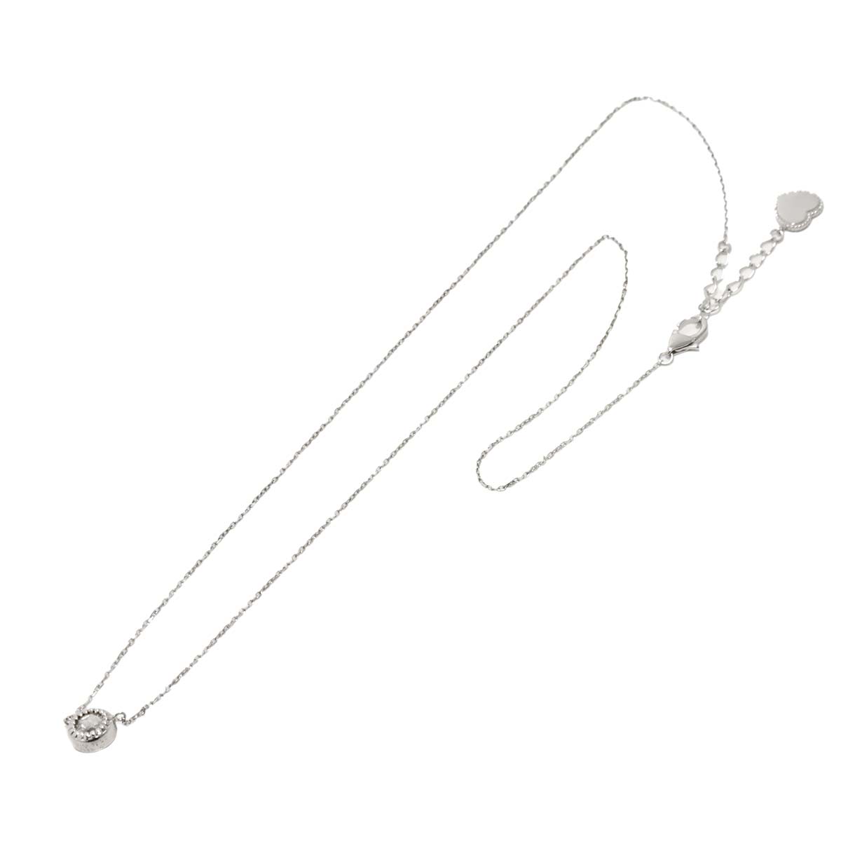 Diamond 0.16/0.14ct Necklace 18K White Gold 750