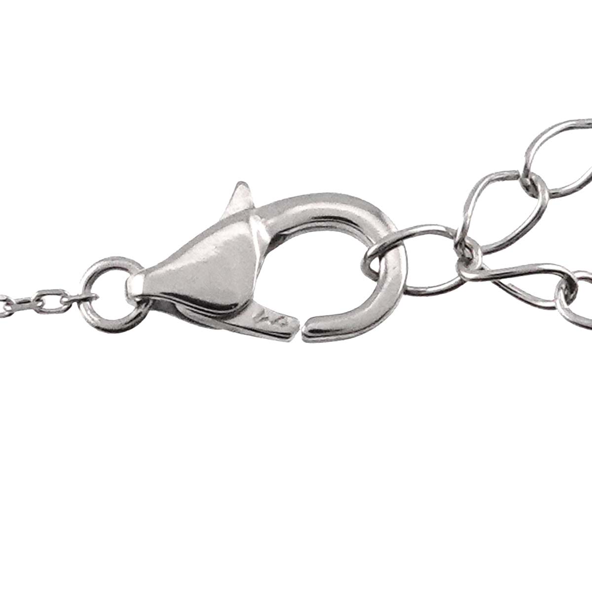 Diamond 0.16/0.14ct Necklace 18K White Gold 750