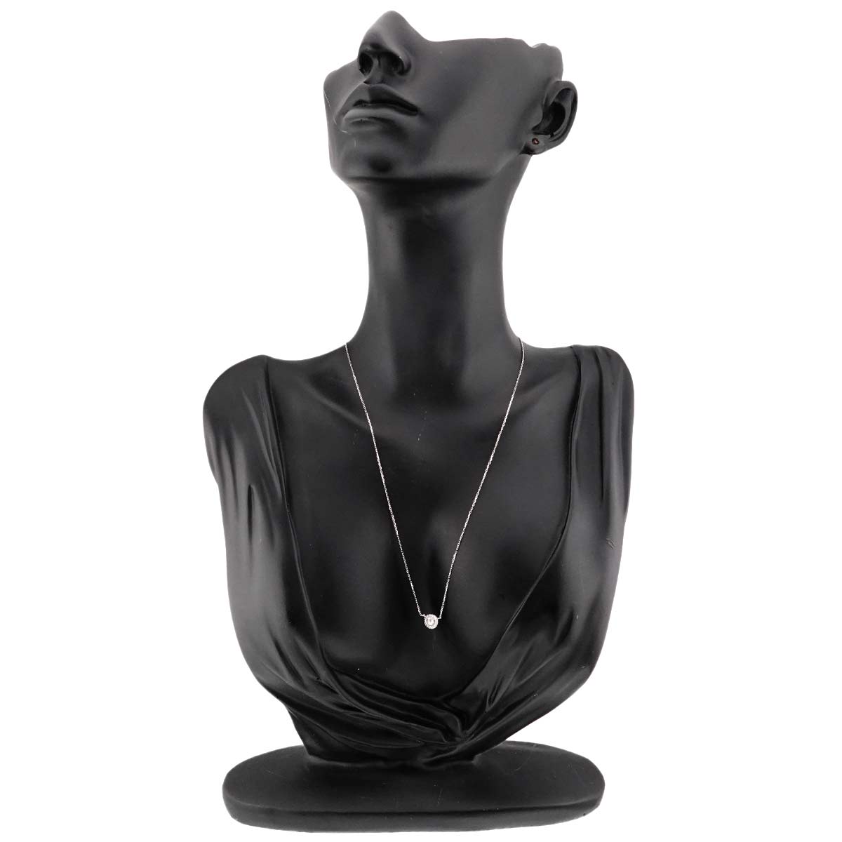 Diamond 0.16/0.14ct Necklace 18K White Gold 750