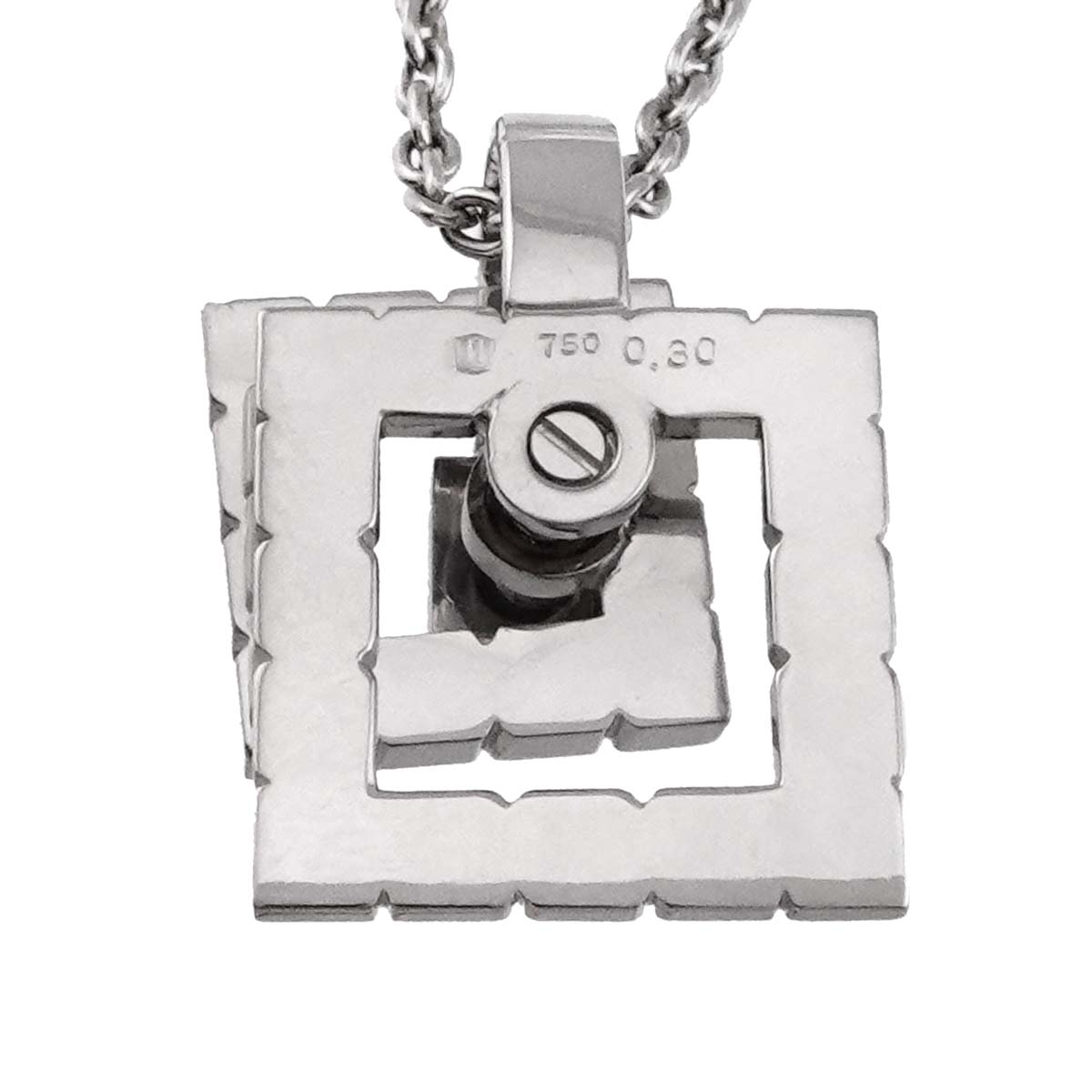 Diamond 0.30ct Necklace 18K White Gold 750