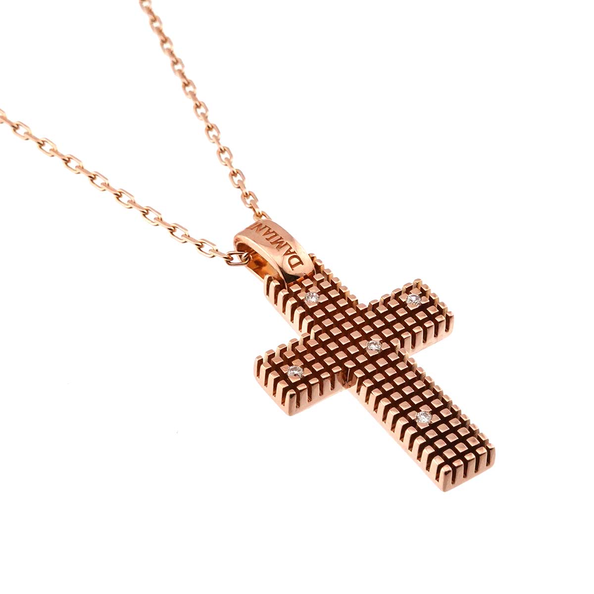 METROPOLITAN DREAM Cross Diamond Necklace 18K PG 750