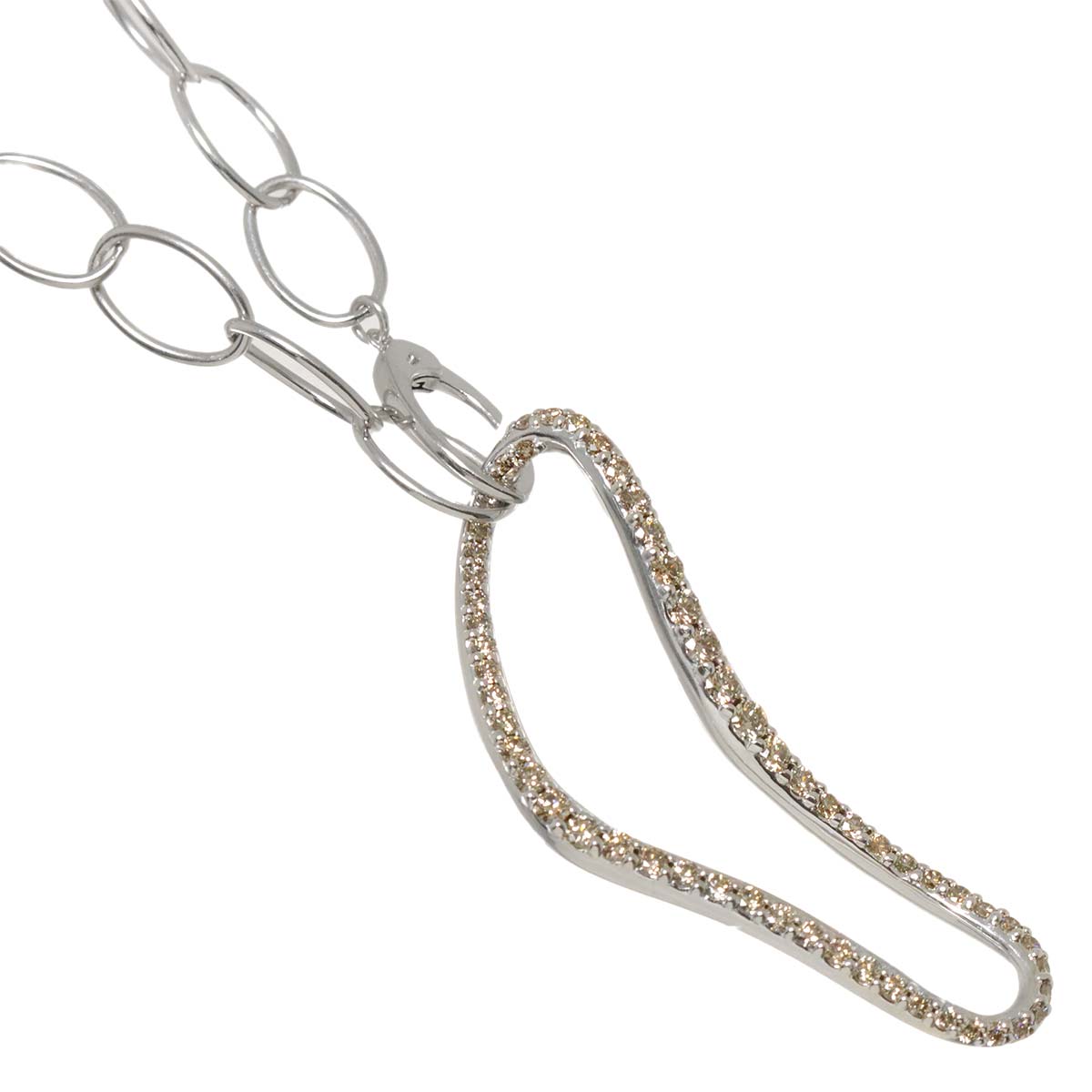 BrownDiamond 1.30ct Necklace 18K White Gold 750