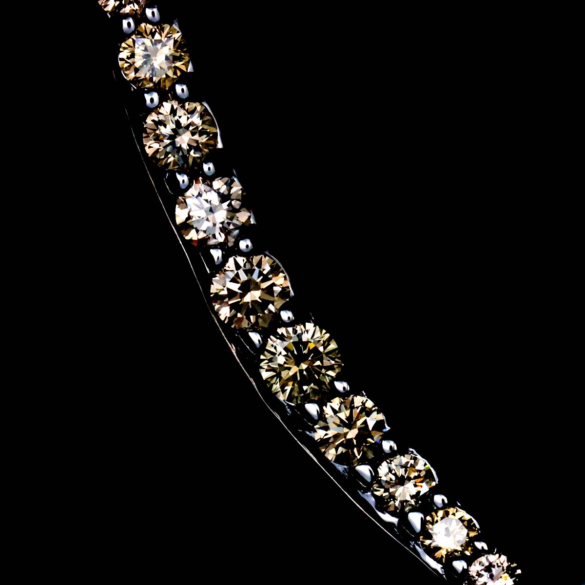 BrownDiamond 1.30ct Necklace 18K White Gold 750