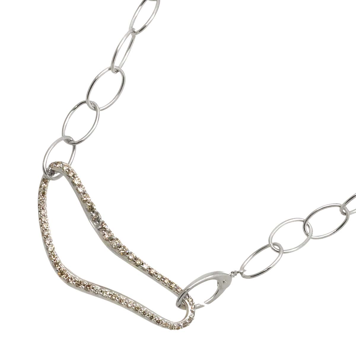 BrownDiamond 1.30ct Necklace 18K White Gold 750