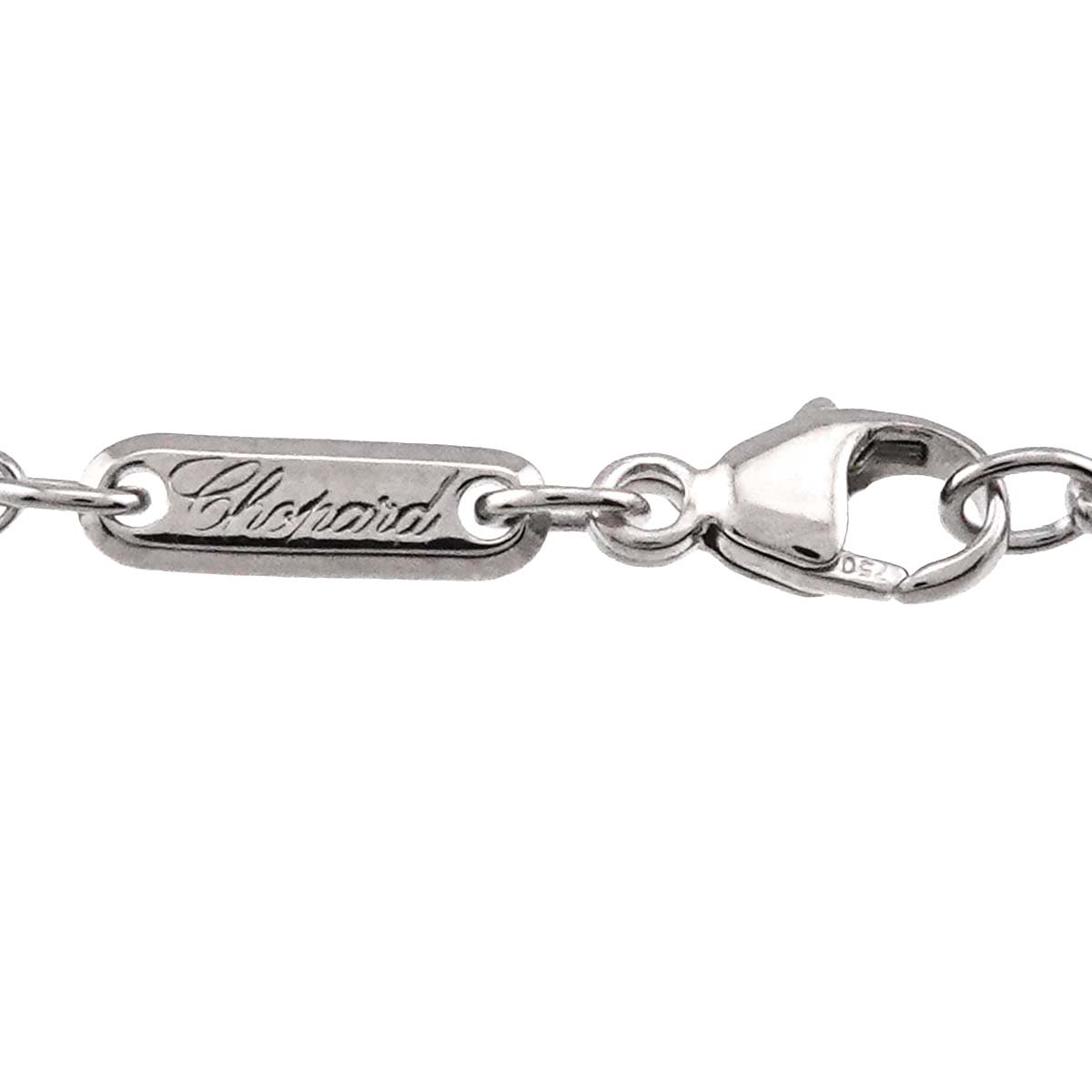 Happy Diamond Heart Necklace 18K White Gold 750