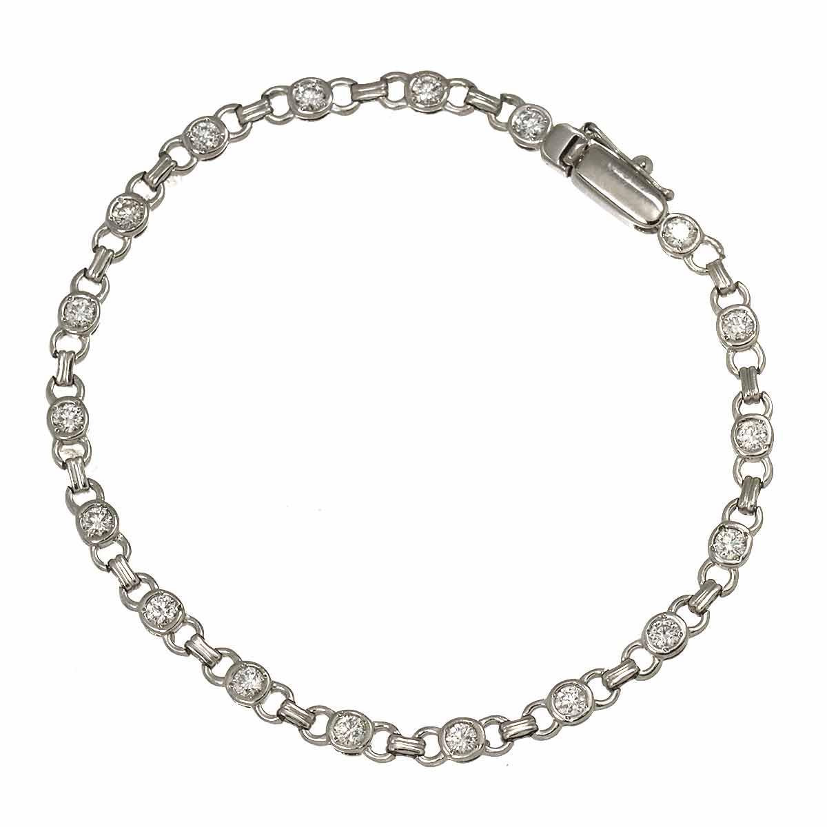 Diamond 0.90ct Bracelet Pt Platinum