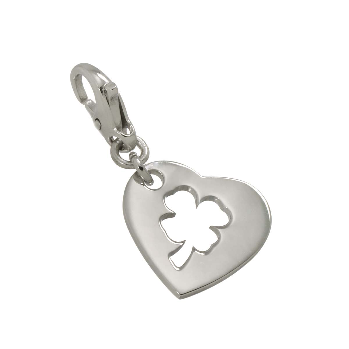 Camellia Pendant Top Charm 18K WG 750