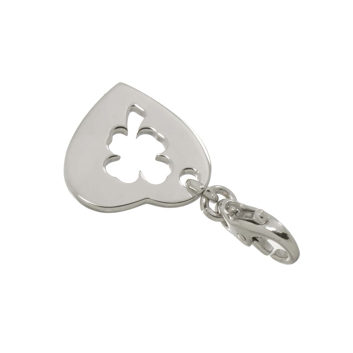 Camellia Pendant Top Charm 18K WG 750