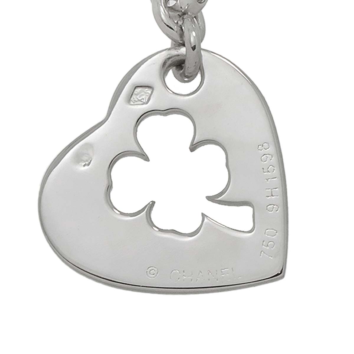 Camellia Pendant Top Charm 18K WG 750