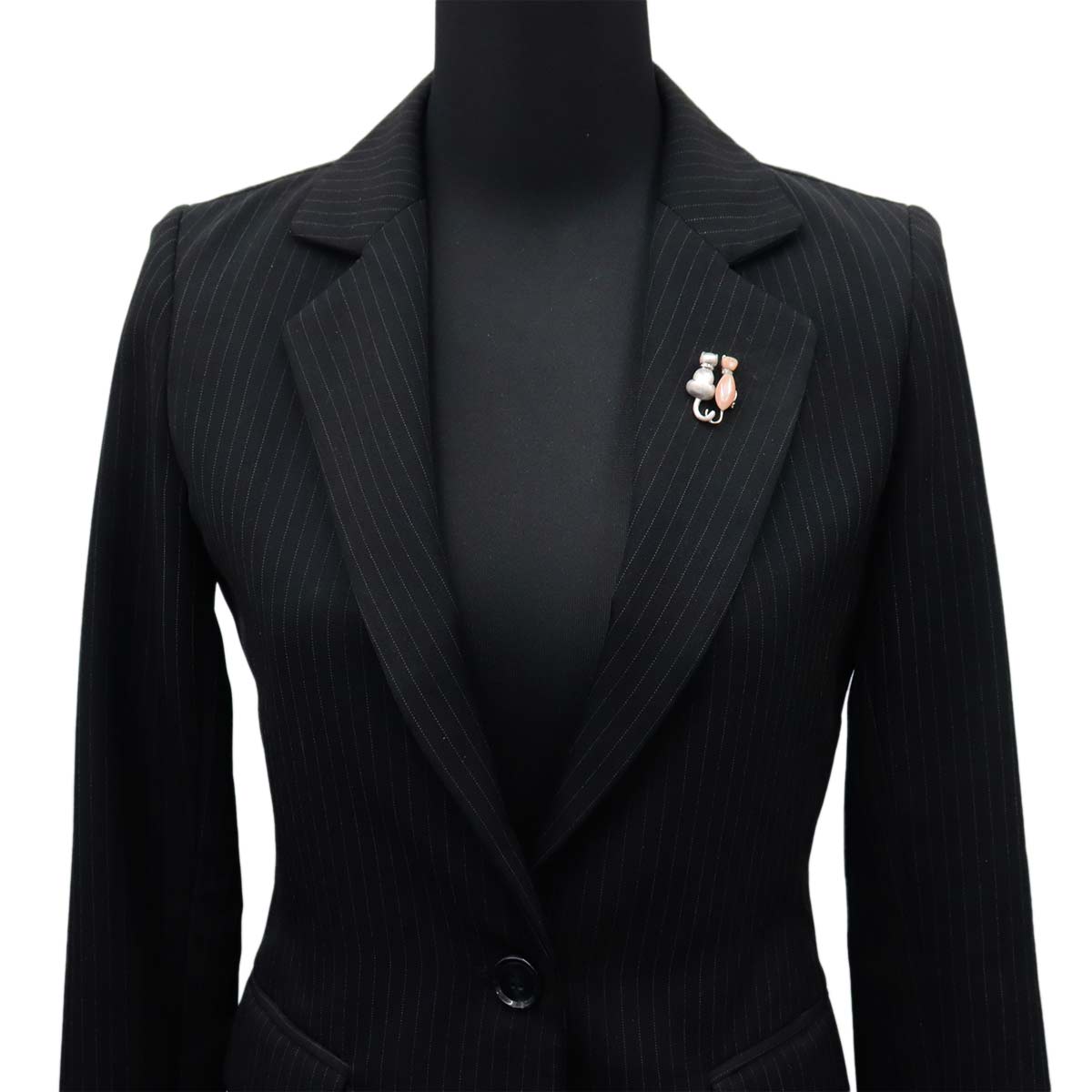 Shell Diamond 0.05ct Brooch Pendant Top 18K WG Wheite Gold 750