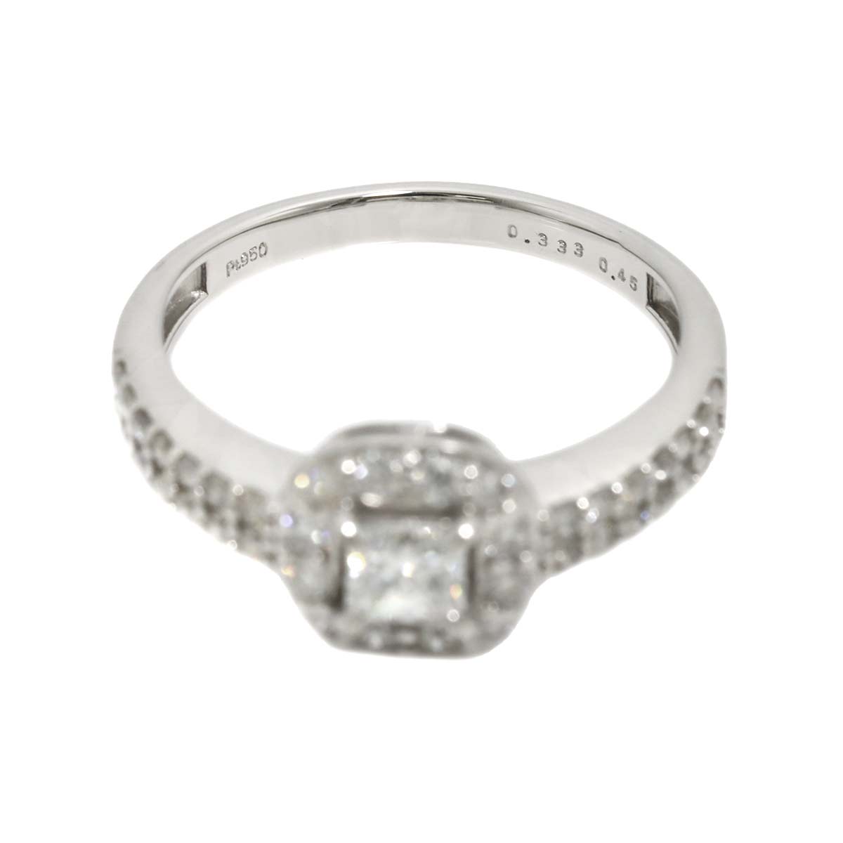 Diamond 0.45ct/0.333ctct Ring Pt Platinum size6.25-6.5(US)