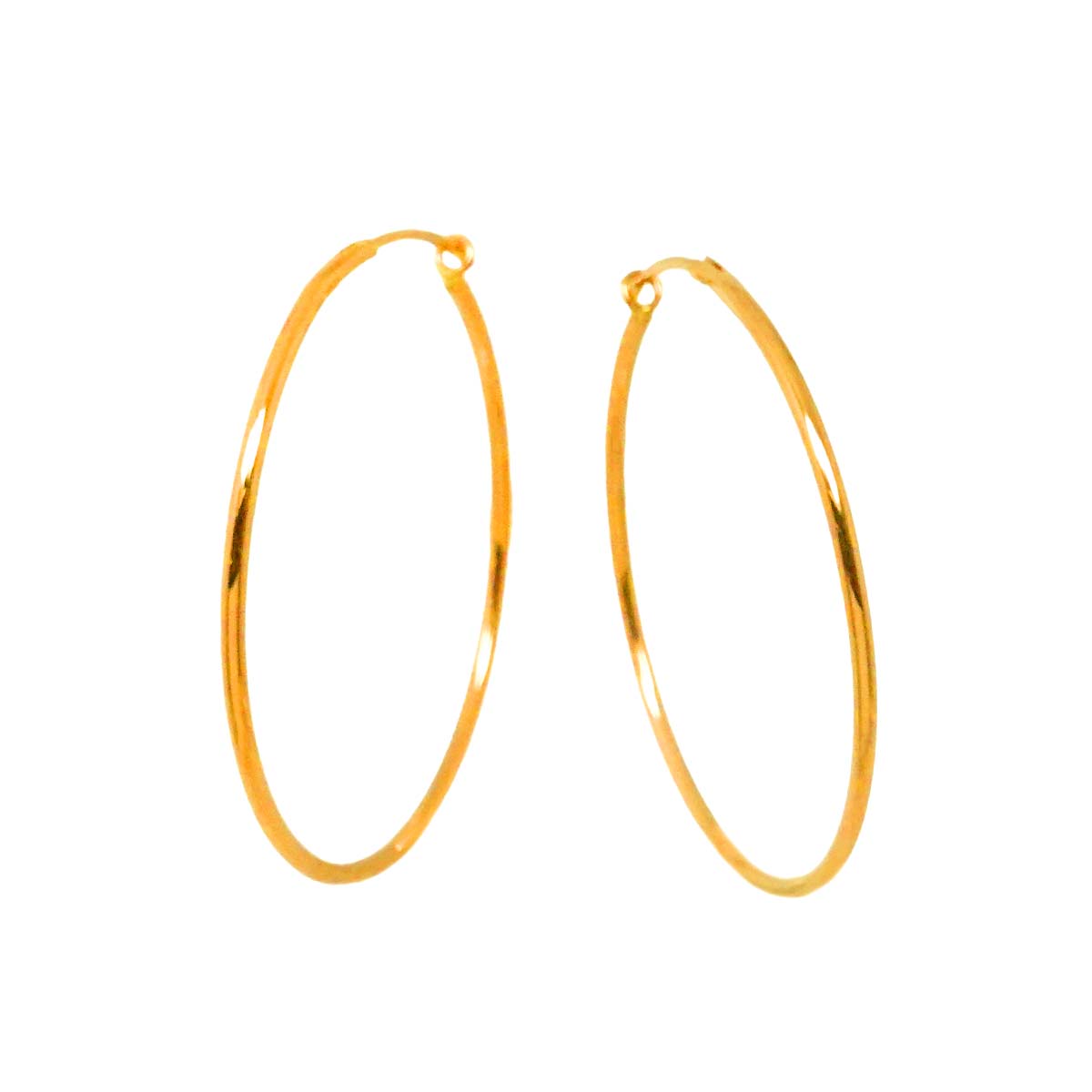 Earrings Pierced 18K K18 YG Yellow Gold 750