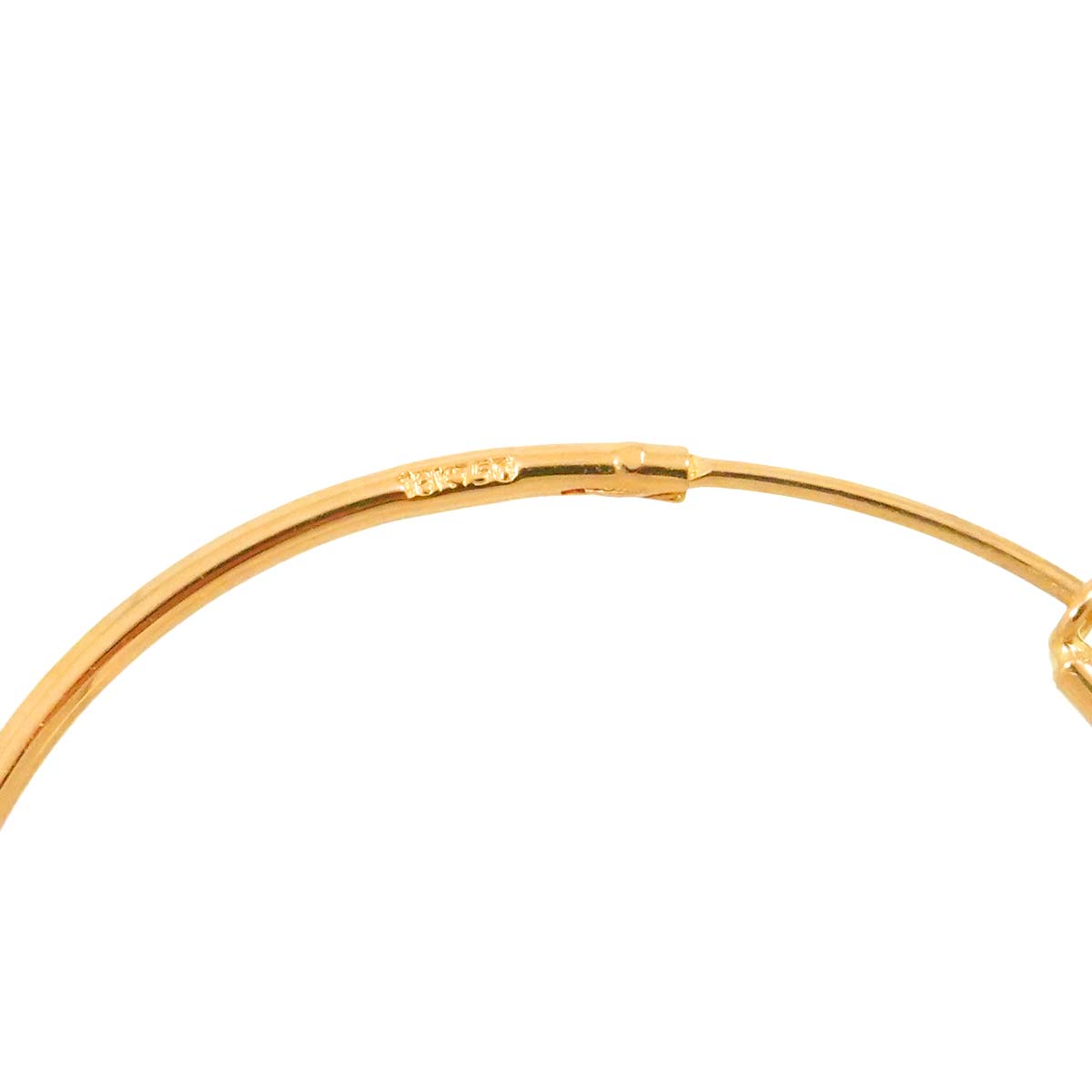 Earrings Pierced 18K K18 YG Yellow Gold 750