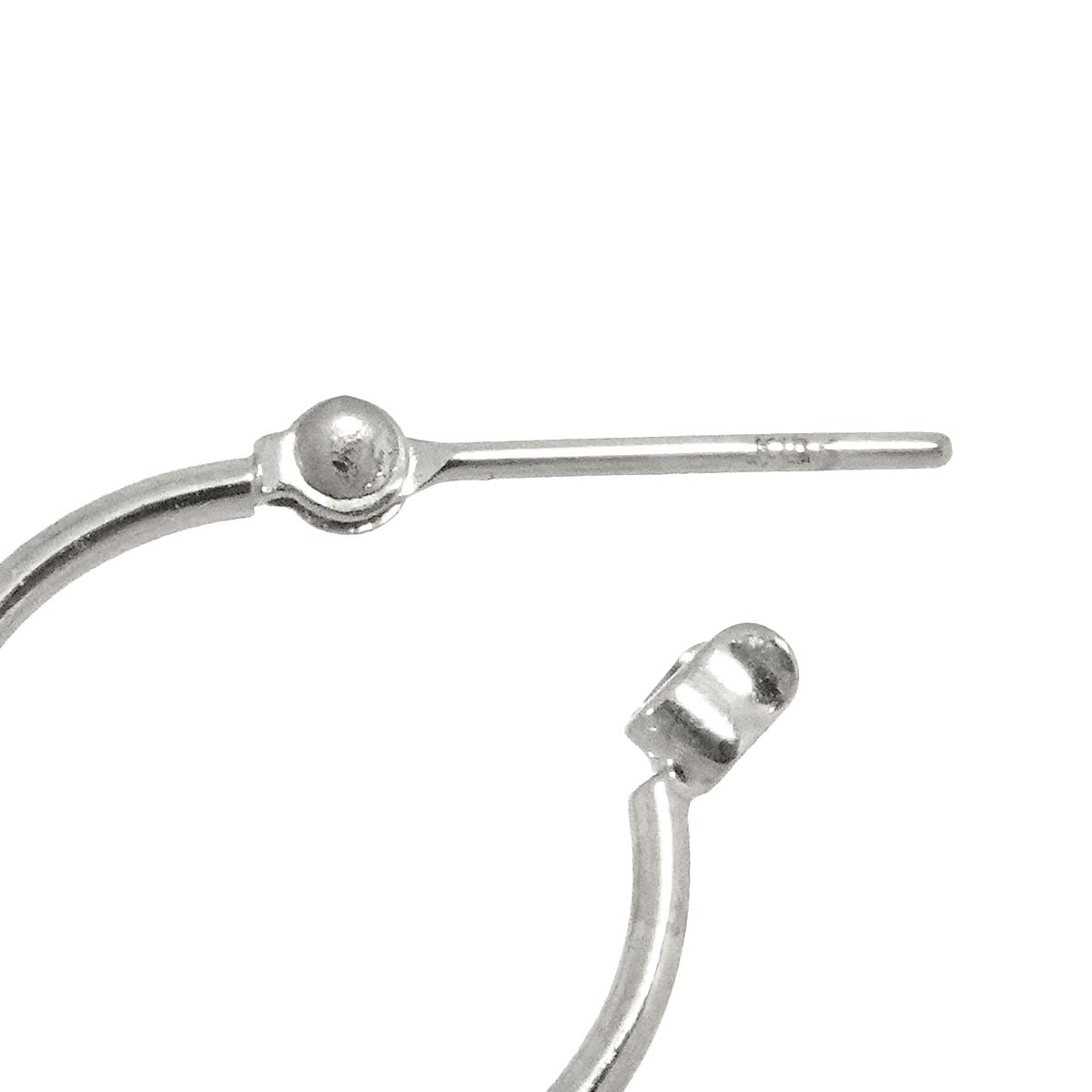 Earrings Pierced 18K WG White Gold 750