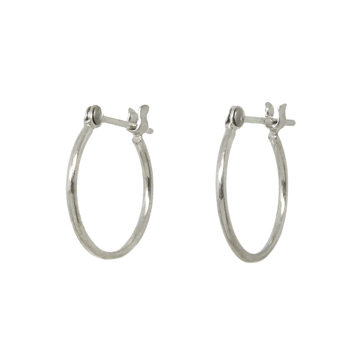 Earrings Pierced 18K WG White Gold 750