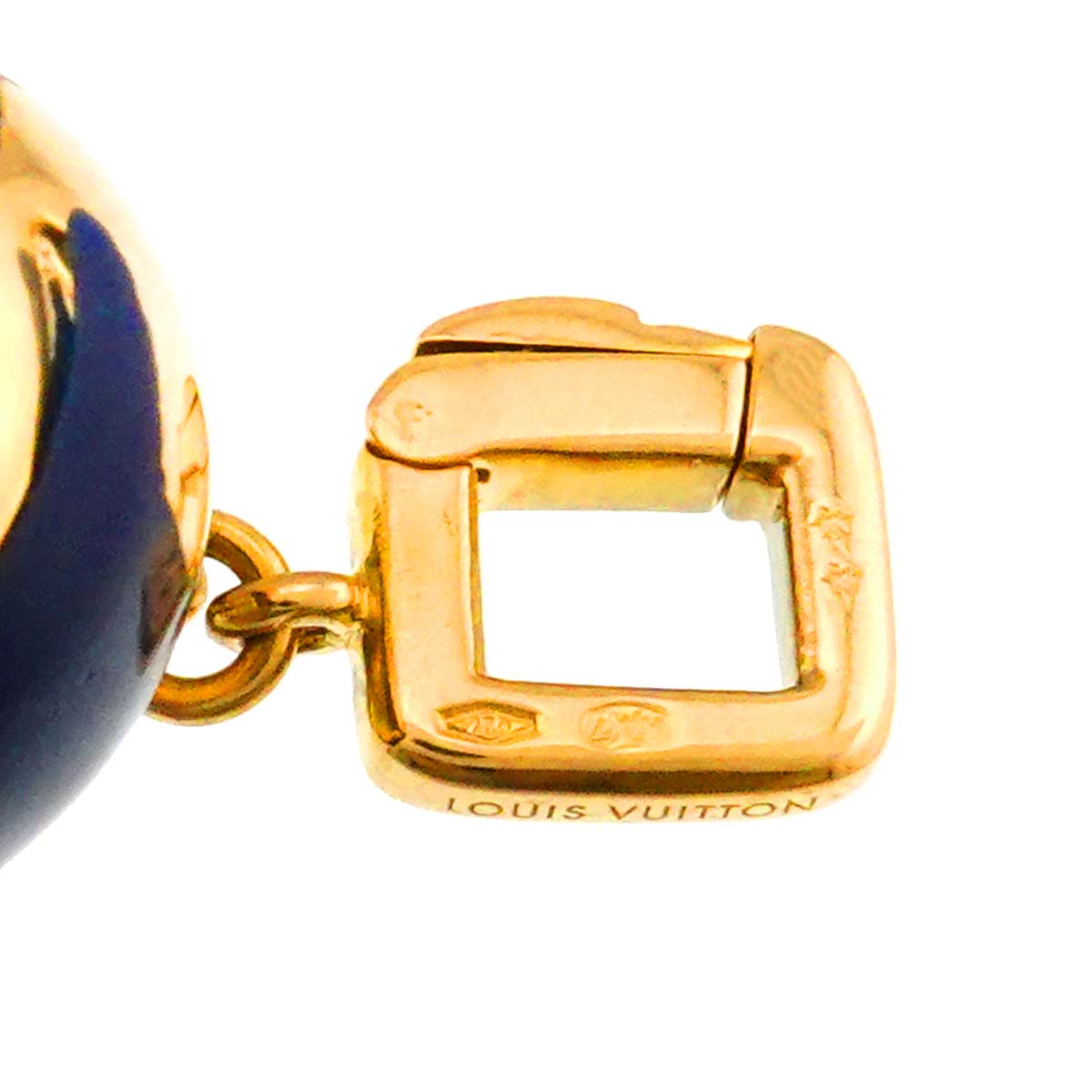 Globe Enamel Diamond Charm Pendant Top 18K YG 750