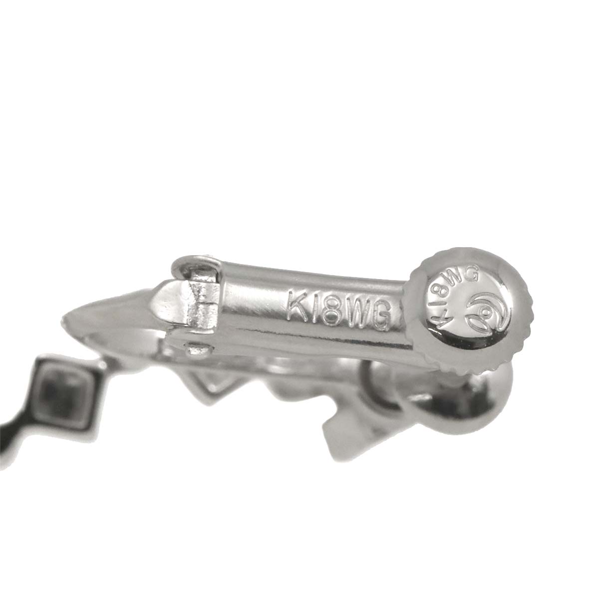 Baby Pearl 4.0mm Earrings Clip on 18K WG White Gold 750