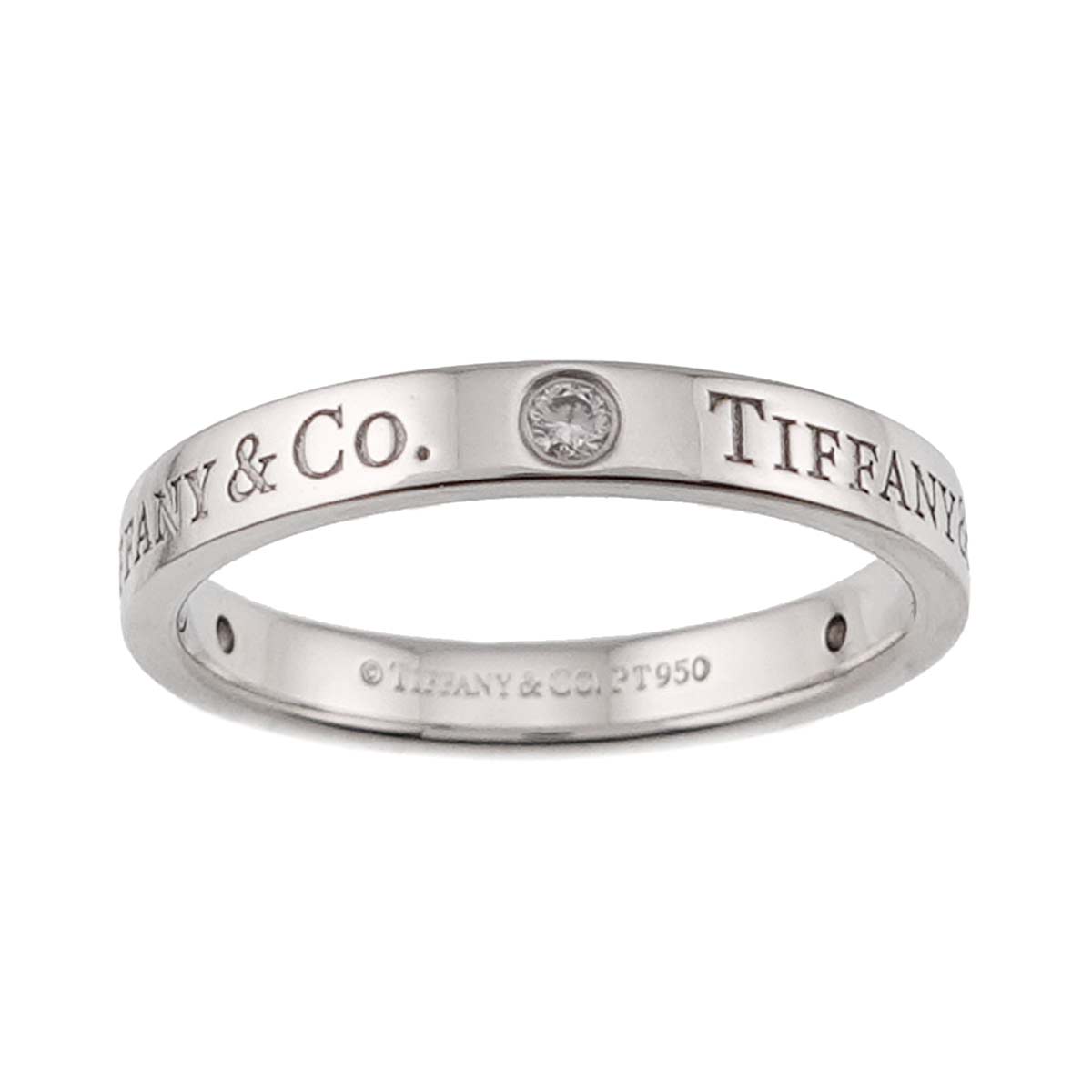 Diamond 3P Band Ring Pt Platinum size6.25-6.5(US)