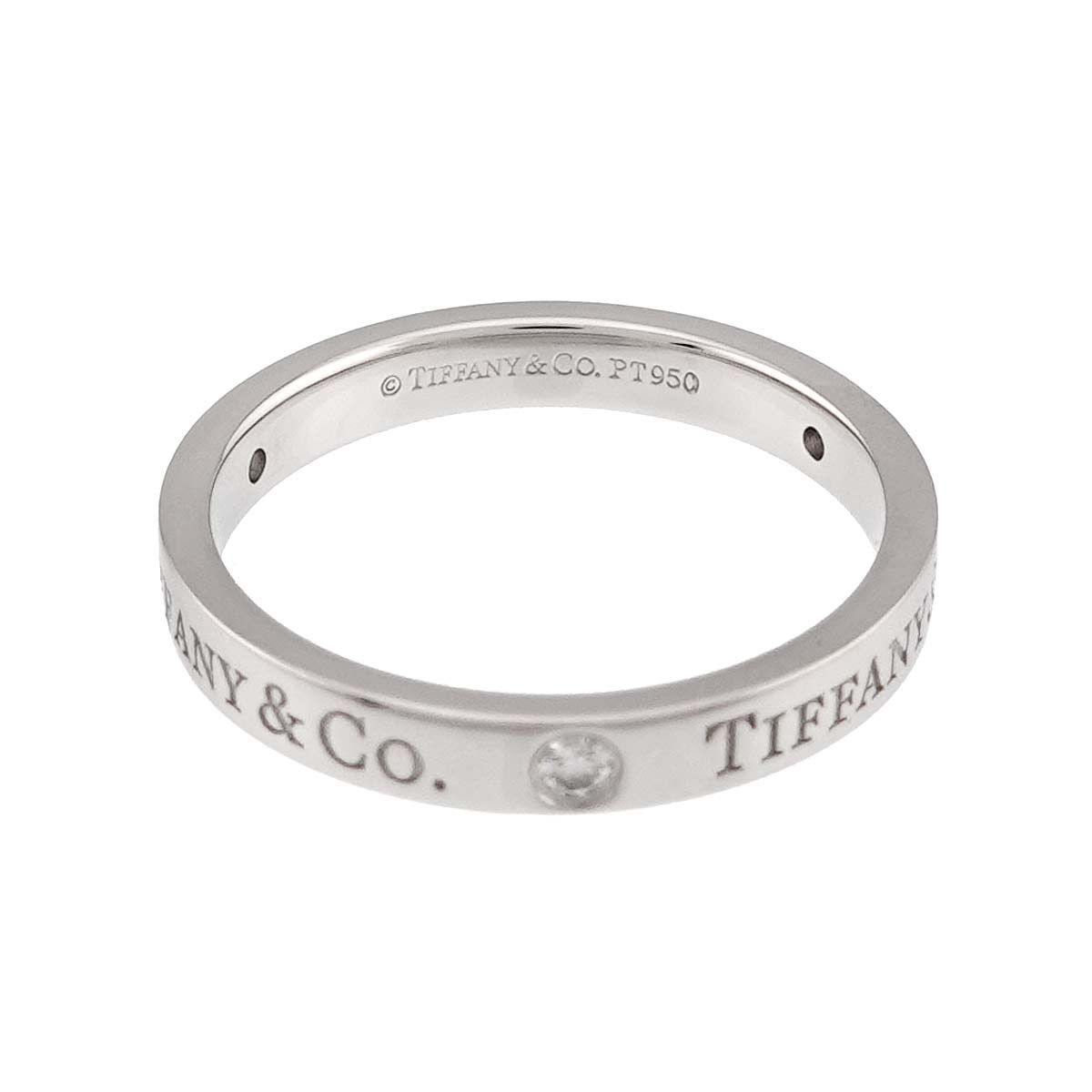 Diamond 3P Band Ring Pt Platinum size6.25-6.5(US)